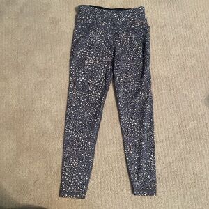 Sweaty Betty Power 7/8 Leggings Blue Hexagon US 4 High Waist Activewear